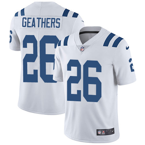 Indianapolis Colts #26 Limited Clayton Geathers White Nike NFL Road Youth Vapor Untouchable jerseys->youth nfl jersey->Youth Jersey